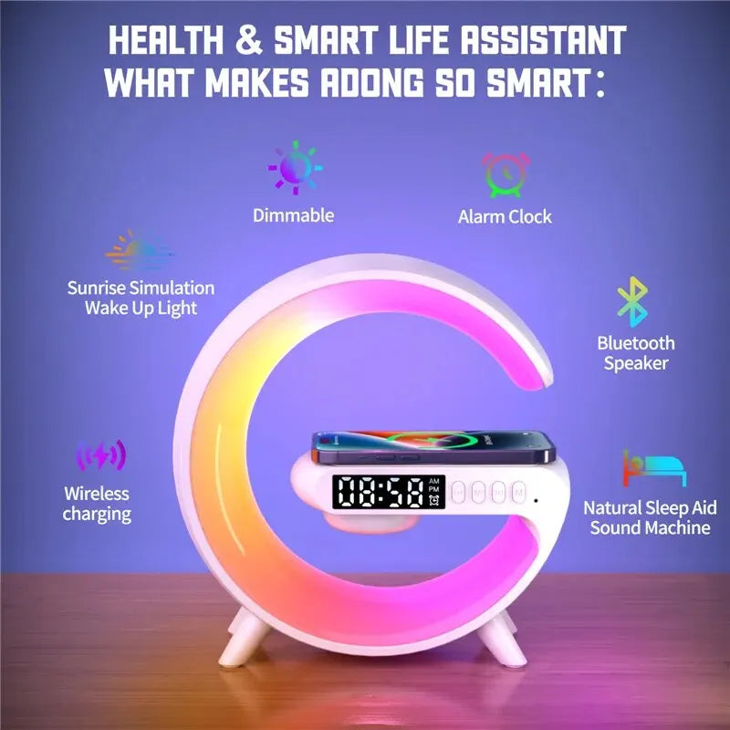 GLamp™  Wireless Fast Charger RGB Bluetooth Speaker