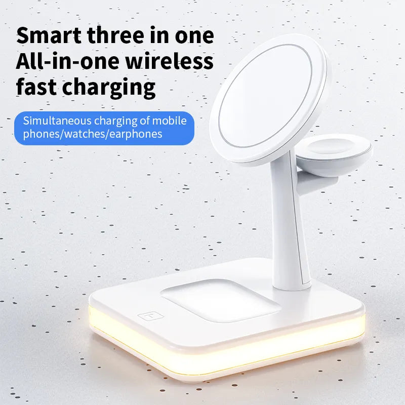 TechCharge™  25W 4 In 1 Magnetic Wireless Fast Charger Stand For iPhone & Android