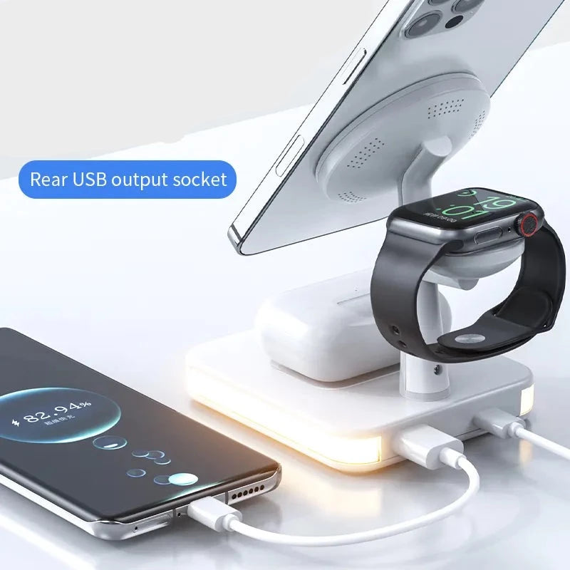 TechCharge™  25W 4 In 1 Magnetic Wireless Fast Charger Stand For iPhone & Android