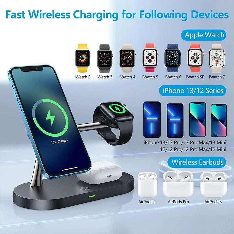 LightCharge™  3 in 1 Wireless Fast Charger Stand